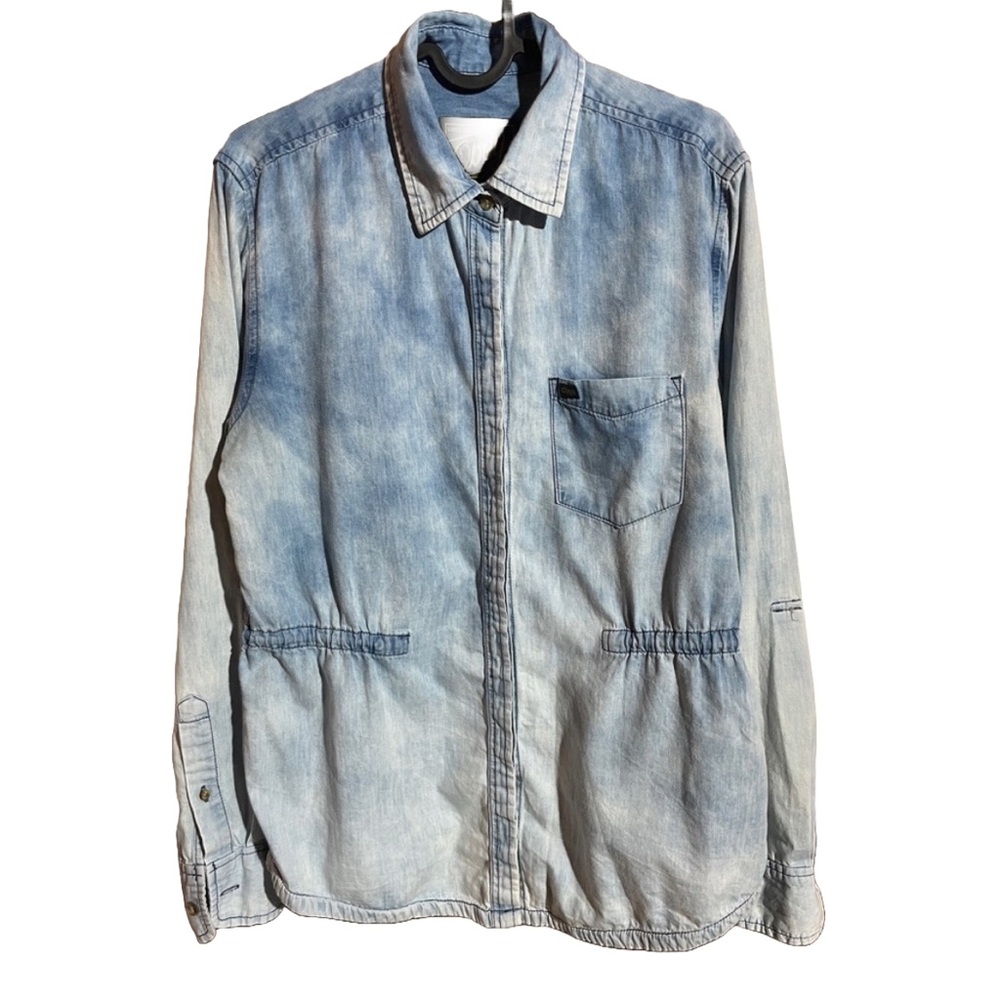 Obey Light Blue Blend Button Down Shirt, Size Medium, Includes Interior Ties